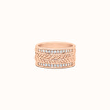 10mm Maile Heirloom CZ Half-Back Personalized Ring