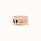 10mm Maile Heirloom CZ Half-Back Personalized Ring