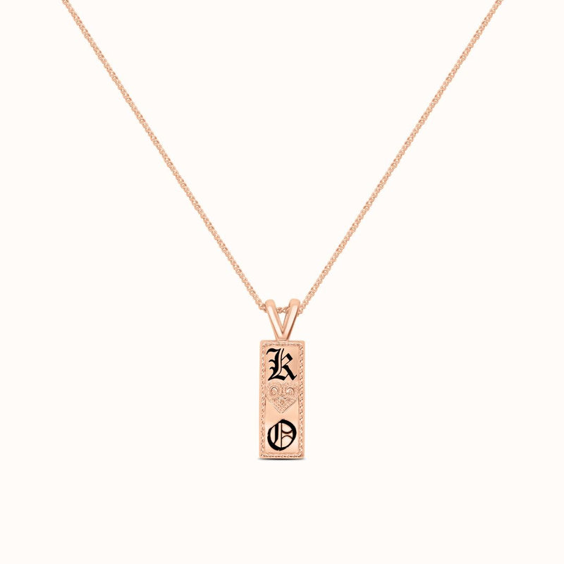 8mm Kealoha Heirloom Double Initial Pendant