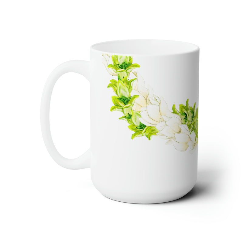 Pakalana + Pikake Twist Lei Ceramic Mug (15oz)