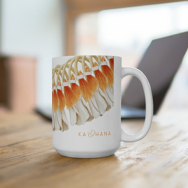 Orange Ginger Lei Ceramic Mug (15oz)