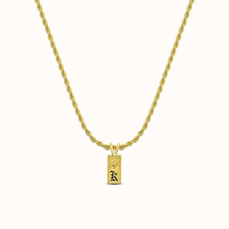 8mm Mini Lokelani Heirloom Initial Necklace