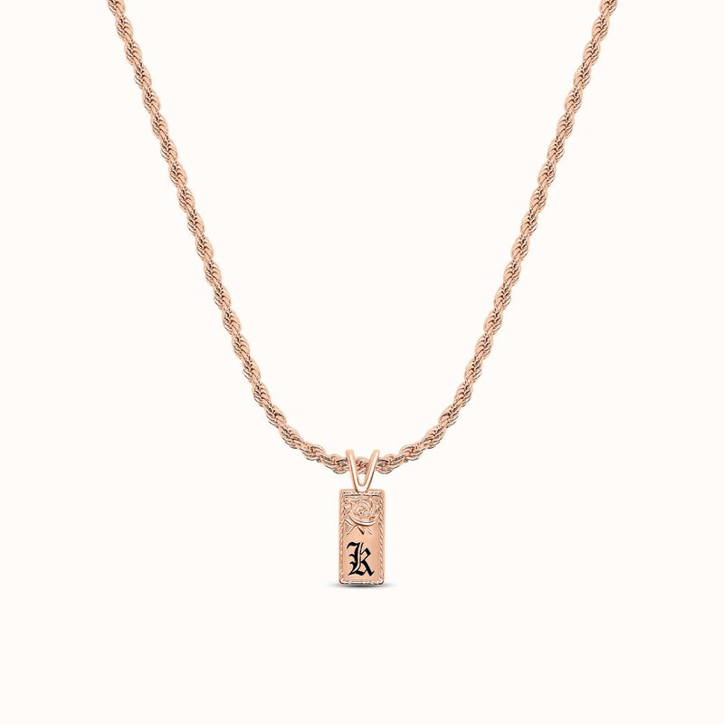 8mm Mini Lokelani Heirloom Initial Necklace