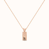 8mm Mini Edena Heirloom Initial Necklace